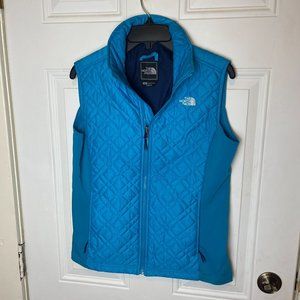 North Face Thermoball Vest Blue Outdoor Quilted Puffer Womens Size Medium